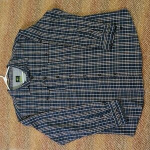 Nordic Track Men's Long Sleeve Button Down Plaid Roll Tab Sleeve Shirt Size XXL